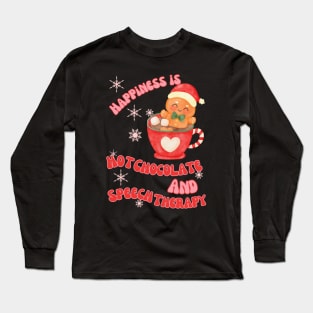 Christmas, speech therapist, speech path, speech language pathologist, slp, slpa Long Sleeve T-Shirt